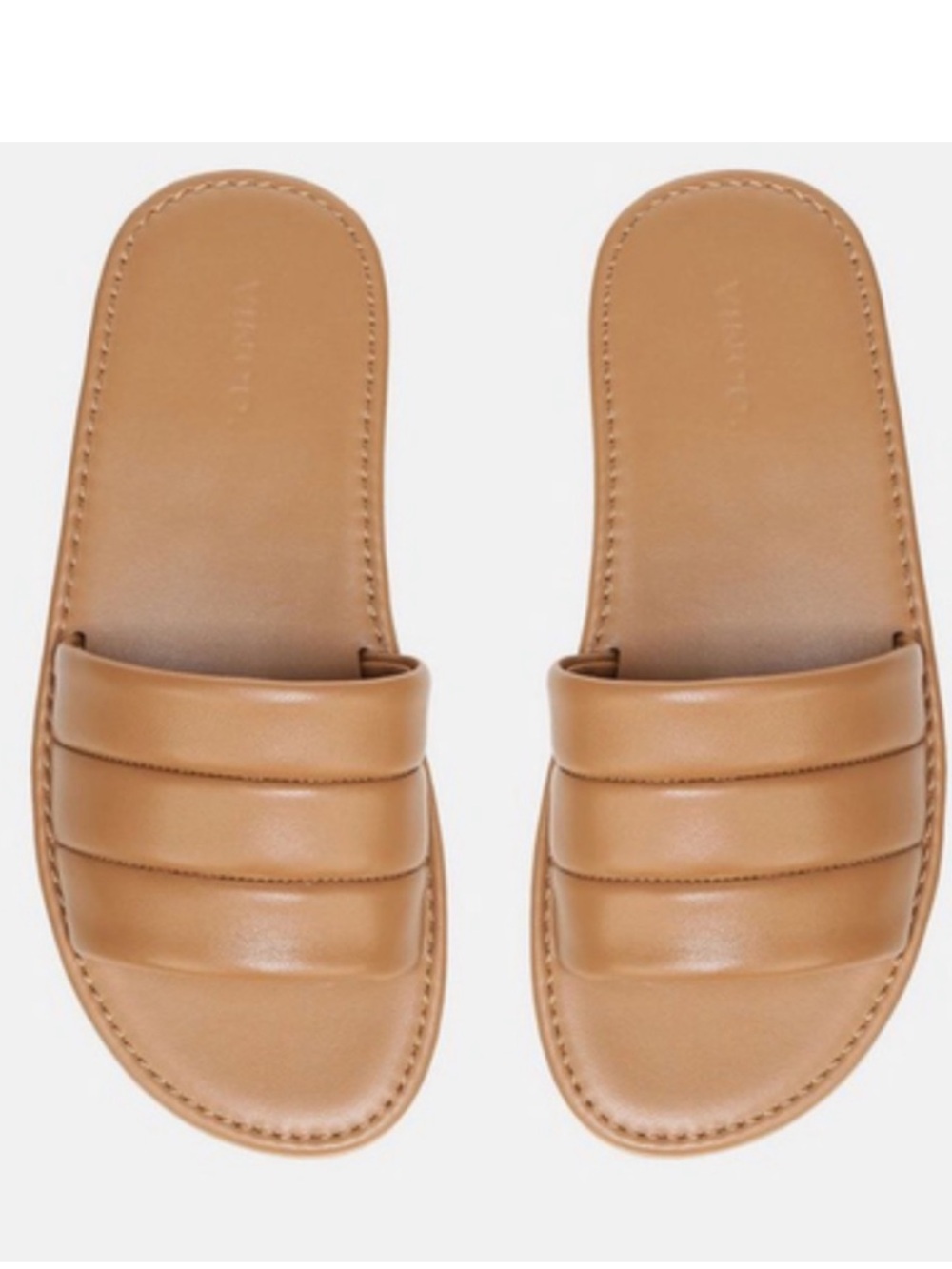 VINCE. Olina Leather Slip-On Padded Footbed Slide Sandal 9.5
